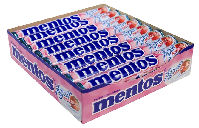 (S1-06) Box - Mentos Yogurt 37.5g x 16 units