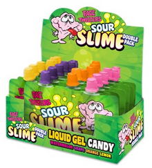 (S1-06) CHINA - Face Twisters - Sour Slime Series 2 - Watermelon & Grape AND Orange & Lemon 1.4oz (40g) x 18 units