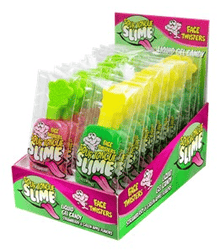 (S1-10) CHINA - Face Twisters - Sour Tonge Slime -  Straw/Apple 1.4oz (40g) x 24 units - SugarMarket.ca