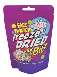 (S1-06) Face Twisters Freeze Dried Sour Candy Bitz - 1.76oz(50g) x 12 Units