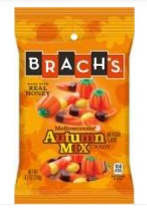 (S8-04) Halloween - Brach Mellowcreme Autumn Mix  Peg Bag - 4.2oz (119g) x 18 units
