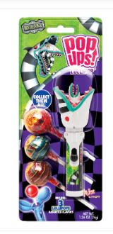 (S8-06) Halloween - Flix Candy Beetlejuice Pop Ups! Lollipop Blister - 1.26oz x 10 Units