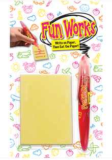 (S1-09) China - Foreign Candy Fun Works Write Eat Paper 1.16oz (33g) x 24 units - SugarMarket.ca