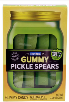 (S5-09) SINGLE - Frankford Giant Gummy Pickle Spears 7.05OZ (200G) X 1 UNIT
