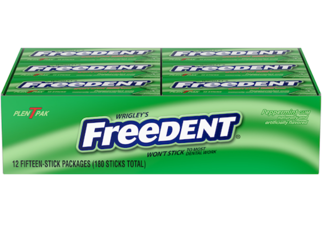Gum - Freedent - Peppermint Plenty (15 Pieces) packaging front