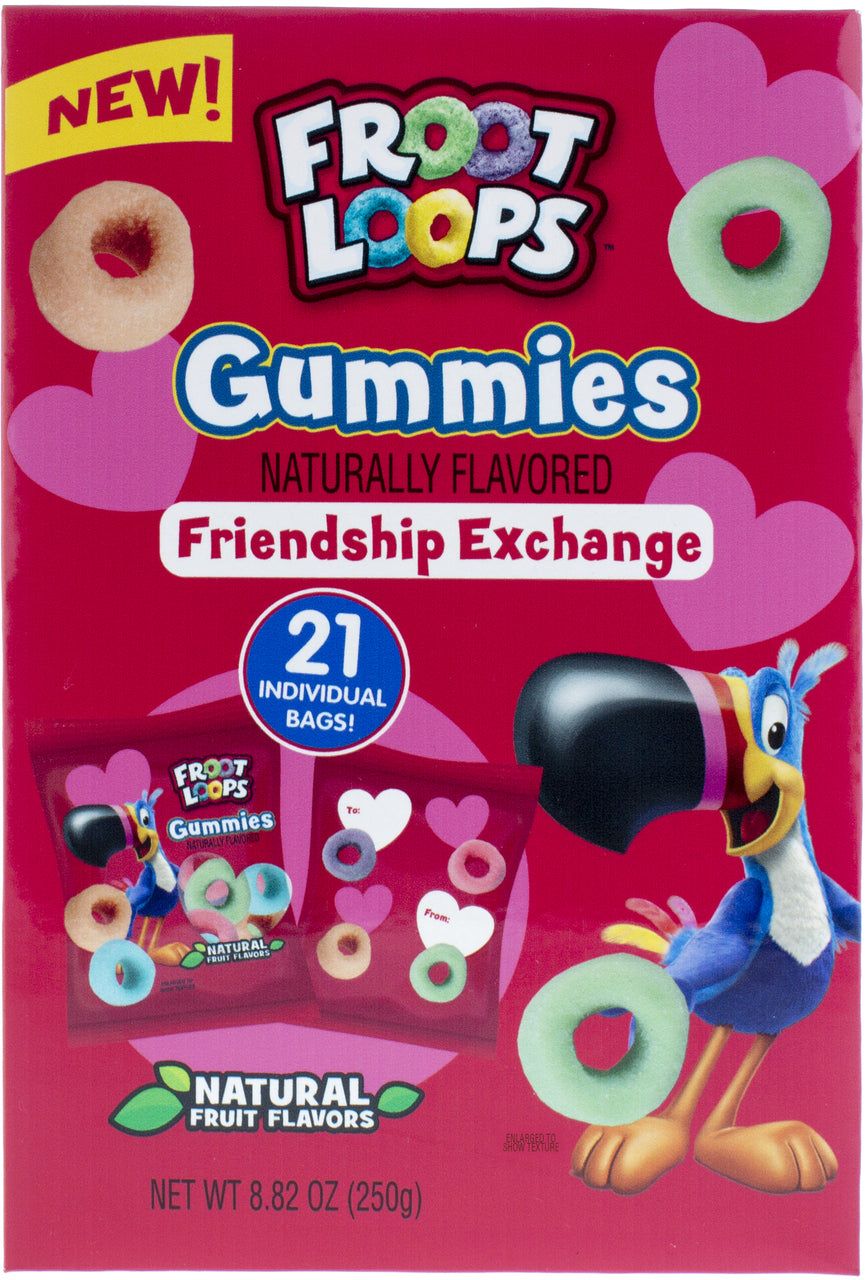 (S7-02) Froot Loops Gummies - Friendship Exchange 21-PK (250g) x 6 Boxes