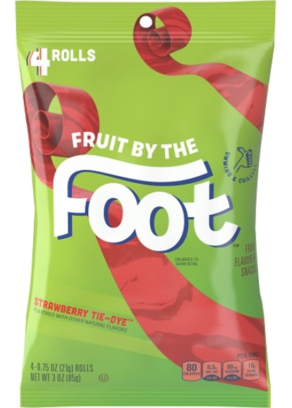 (S6-05) US - CASE - Betty Crocker - Fruit By The Foot - Strawberry Tie-Dye 4-rolls 0.75oz (21g) x 8 Bags