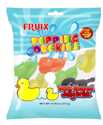 (S5-04) FRUIX - JELLY DUCK SHAPED 9.59OZ (272G) X 24 UNITS - SugarMarket.ca