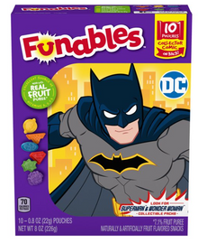10-Pk - Funables - DC Comics Fruit Snacks (8oz 226g) x 1 unit (Boxes with minor damage due to shipping)