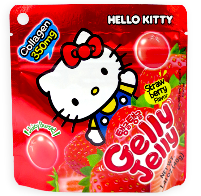 (S6-09) GELLY JELLY STRAWBERRY 1.41oz (40g) x 8 Units