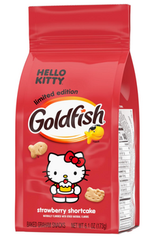 SINGLE - Goldfish Hello Kitty Strawberry Shortcake Flavored 6.1oz (173g) x 1 Unit