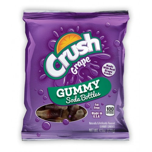 Kenny Soda Bottle Gummy - Grape Crush Peg Bag  4.5 oz x 12 units
