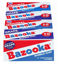 (S1-06) Box - Tunisia - Topps Bazooka Wallet Pack Gum (10pc) x 12 units