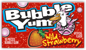 (S1-06) US - Gum - Hershey Bubble Yum - Wild Strawberry (10 Pieces) 2.82oz (80g) x 12 units