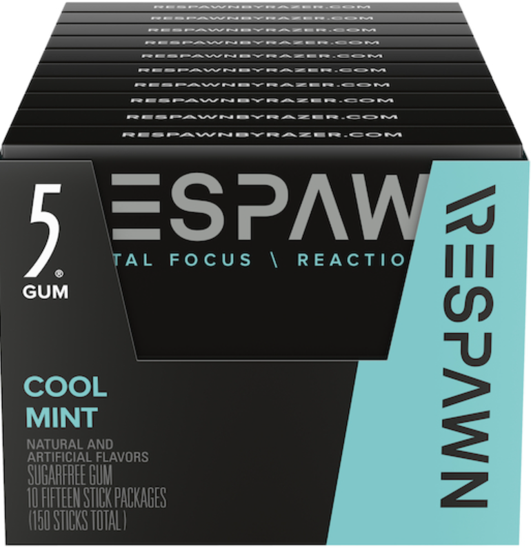 (S1-06)  US - Gum - Respawn - Cool Mint ( 15 Piece ) x 10 Units