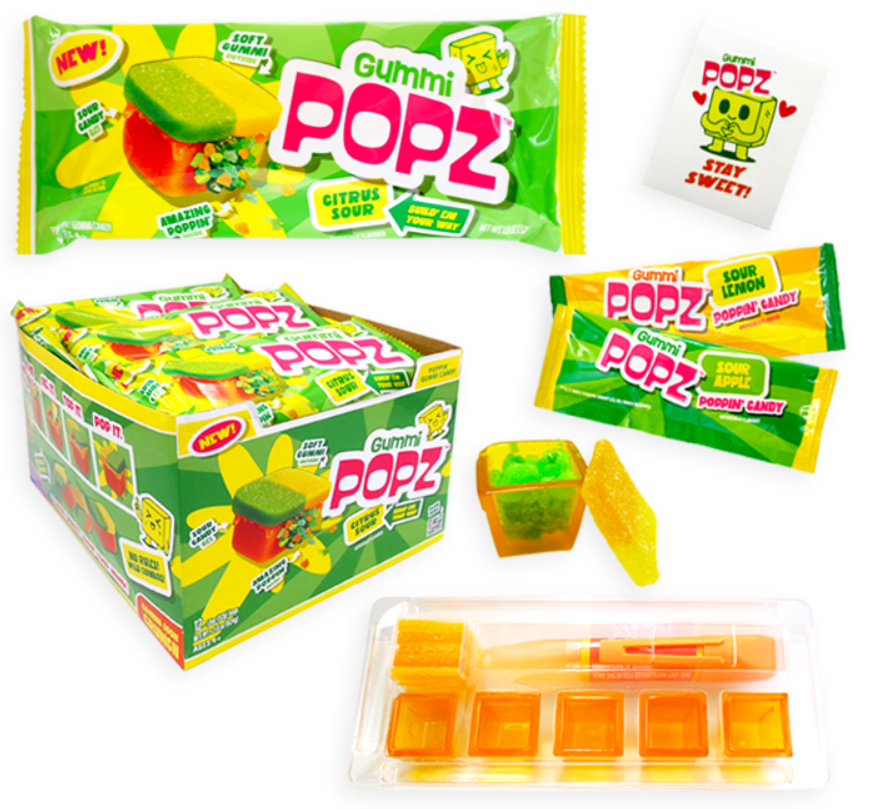 (S1-07) GUMMI POPZ! CITRUS SOUR 1.8oz x 12 Units