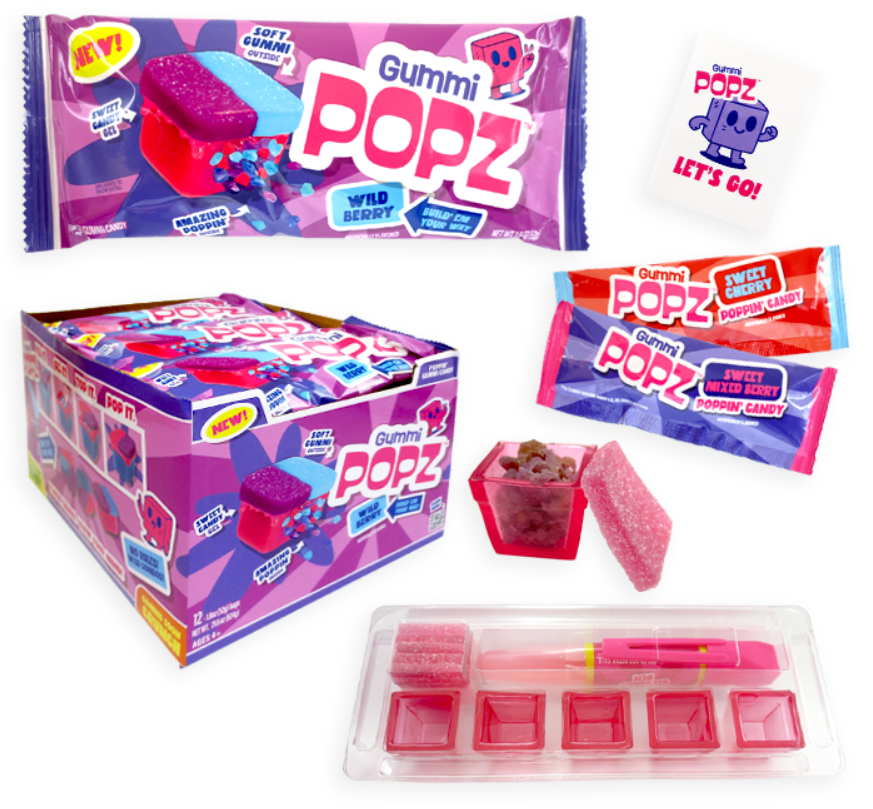 (S1-07) GUMMI POPZ! SWEET WILD BERRY 1.8oz x 12 Units