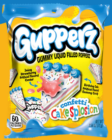 (S7-06) Gupperz Gummy - Confetti Cakesplosion Birthday Cake Gummy2.54oz (72G) X 12 BAGS