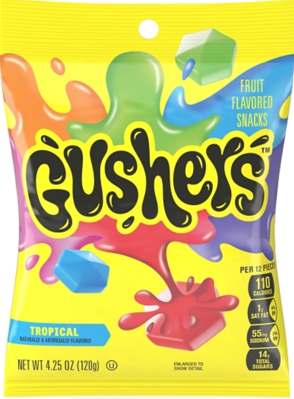 (S1-08) Fruit Gushers - Tropical 4.25oz (120g) x 8 units