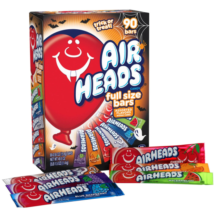(S8-03) Halloween - AirHeads Variety Pack 0.55oz (15.6g) x 90 Bars