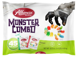 (S9-02) US - Halloween - Single - Albanese Sweet&Sour Monster Combo (45 Pack) 22.5oz (638g) x 1 Bag