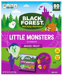 Halloween - Black Forest Little Monsters Fruit Snacks 80-Pk 48oz (1.36kg) x 1 units
