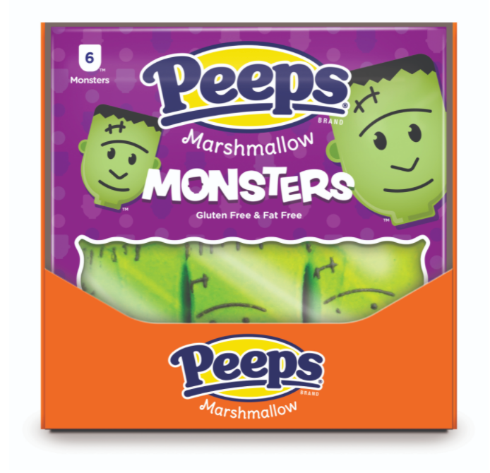 (S9-03)  Halloween - Peeps 6pk Monsters Marshmallow - 3oz (85g) x 12 Units