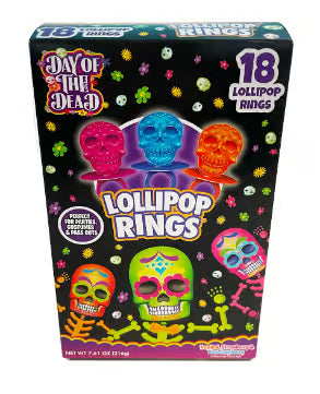 (S7-05) Halloween - Day of The Dead Lollipop Rings 0.42oz (11.90g) x 1 unit