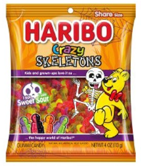 (S8-03) Halloween - Haribo Crazy Skeletons - 4oz (113g) x 12 units