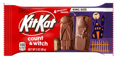 (S8-02) Halloween - Kit Kat - Count & Witch King Size 3oz (85g) x 24 Units