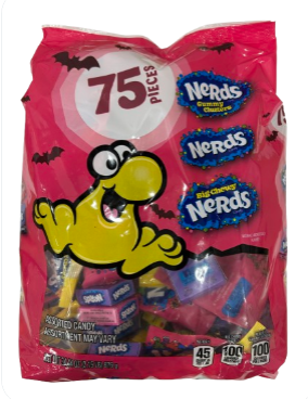 (S8-03) Halloween - Nerds Variety Mix (75 Pieces) - 34.44oz(976g) x 1 Unit