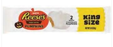 (S8-04) Halloween - Reese Peanut Butter - White Pumpkin King Size - 2.4 oz(68g) x 24 unit