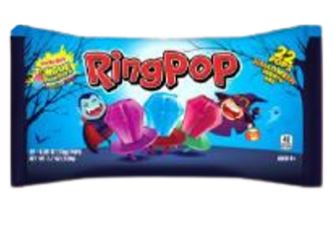 (S8-07) Halloween - Single Bazooka Ring Pop Bag (22pcs) - 7.7oz(218g) x 1 Unit