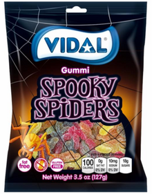 (S8-07) Halloween - Vidal Spooky Spiders Peg Bag - 3.5oz (127g) x 14 Units
