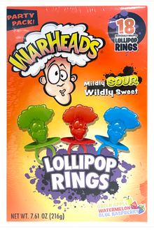 (S3-02) Halloween - Warheads Lollipop Ring x 18 units