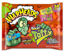 (S7-05) Halloween - Warheads Taffy 50 packs x 12 Bags