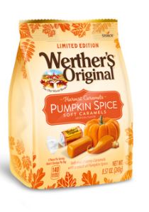 (S8-02) Halloween - Werthers Original Pumpkin Spice Caramels SUB BAG - 8.57oz X 1 Bag