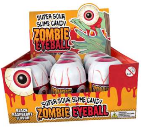 (S8-05) Halloween - Boston America - Zombie Eyeball Sour Slime 3.5oz (99g) x 9 units