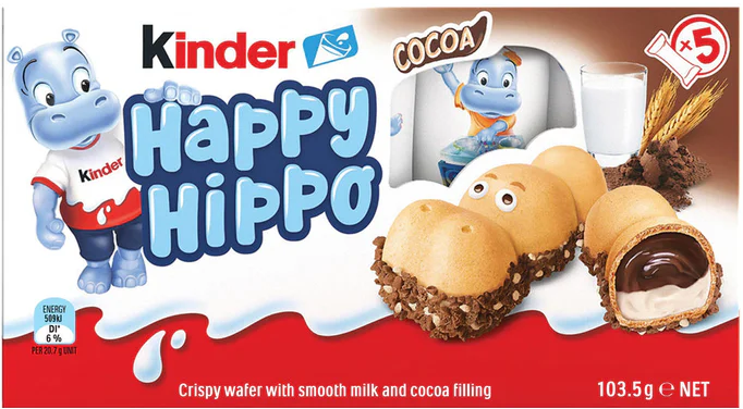 (S4-01) Germany - Kinder Happy Hippo Cocoa 5PK (103.5g) x 10 Units
