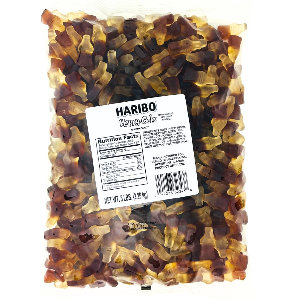 Bulk - Haribo Happy Cola Bottles 5 Lb X 1 Bag