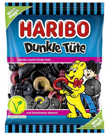 (S1-01) HARIBO - Dark Bag Mixed Licorice 175g x 18 Units