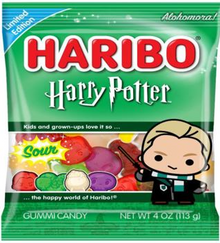 (S6-14) HARIBO - Harry Potter Draco Malfoy - Sour Peg Bag 4oz (113g) x 12 Units