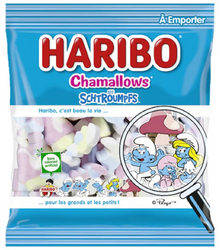 (S6-14) HARIBO - Chamallows Schtroumpfs 100g x 15 Units