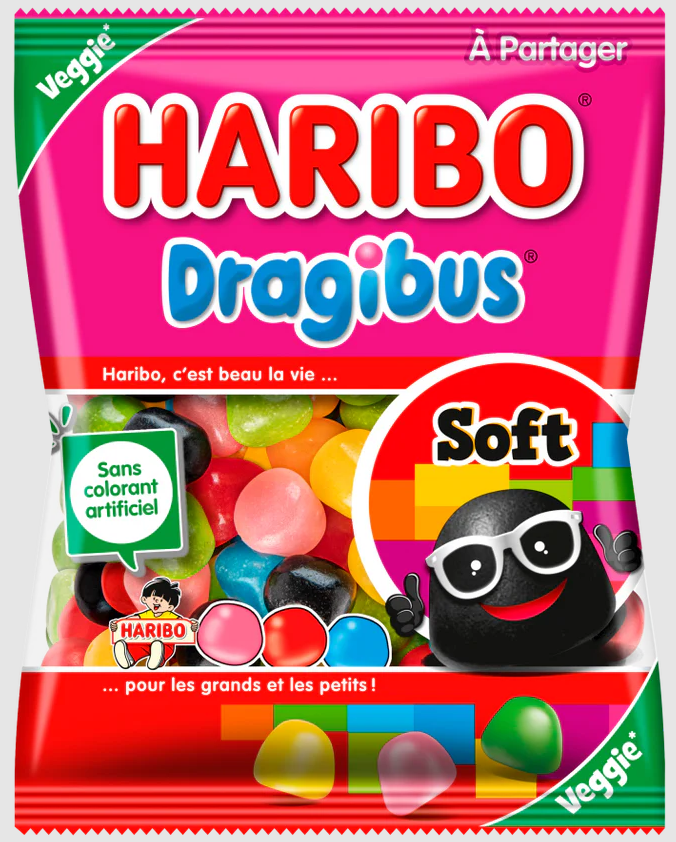 (S6-14) HARIBO - DRAGIBUS - SOFT 120g x 15 Units