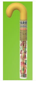 (S8-08) XMAS - HARIBO Candy Cane 2.53oz (72g) x 12 Units