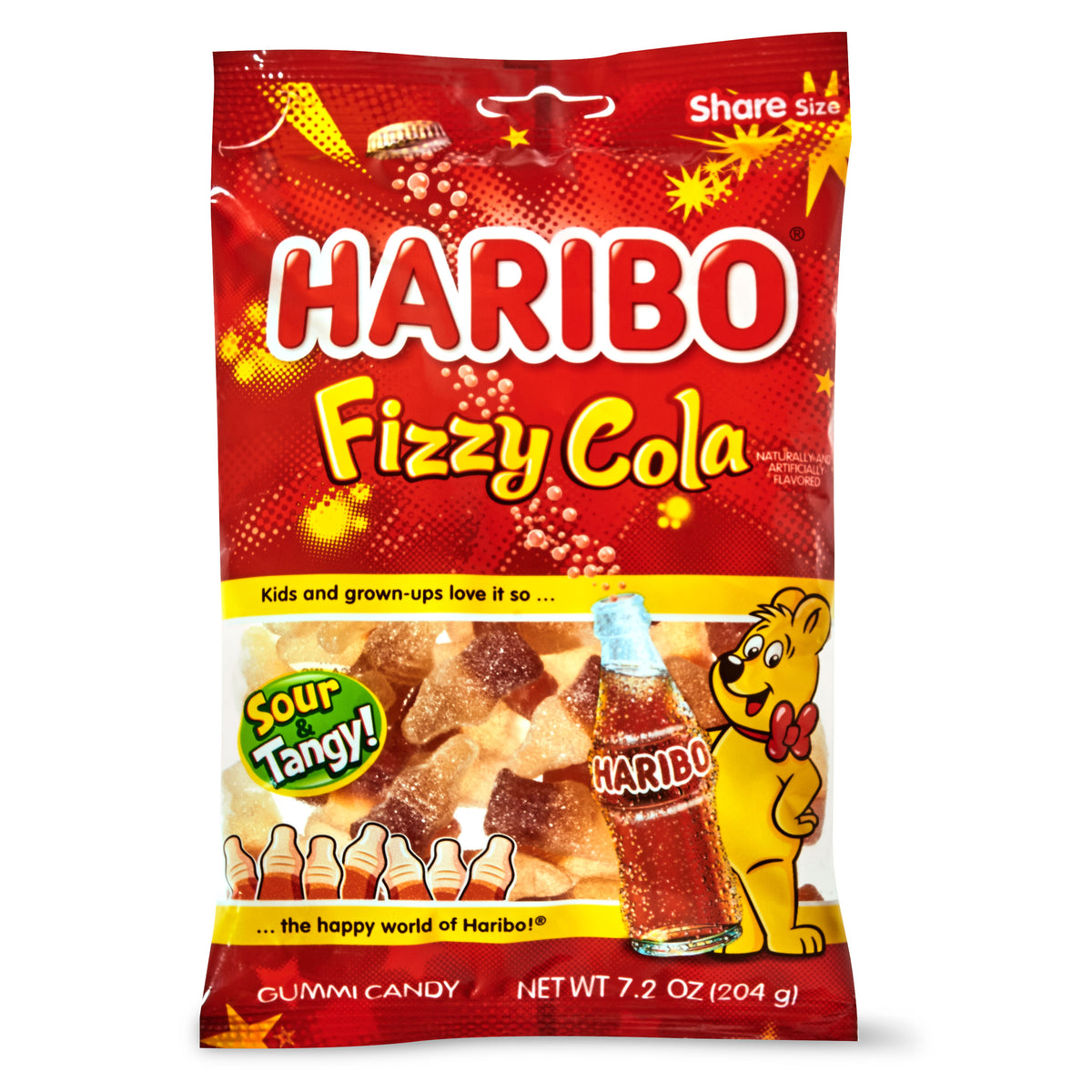 Haribo Fizzy Cola - Share Size 7.2OZ (204g) x 10 units