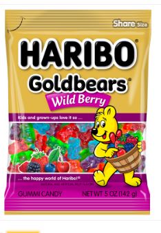 (S1-01) Haribo Gold Bears - Wild Berry 5oz(142g) x 12 Units