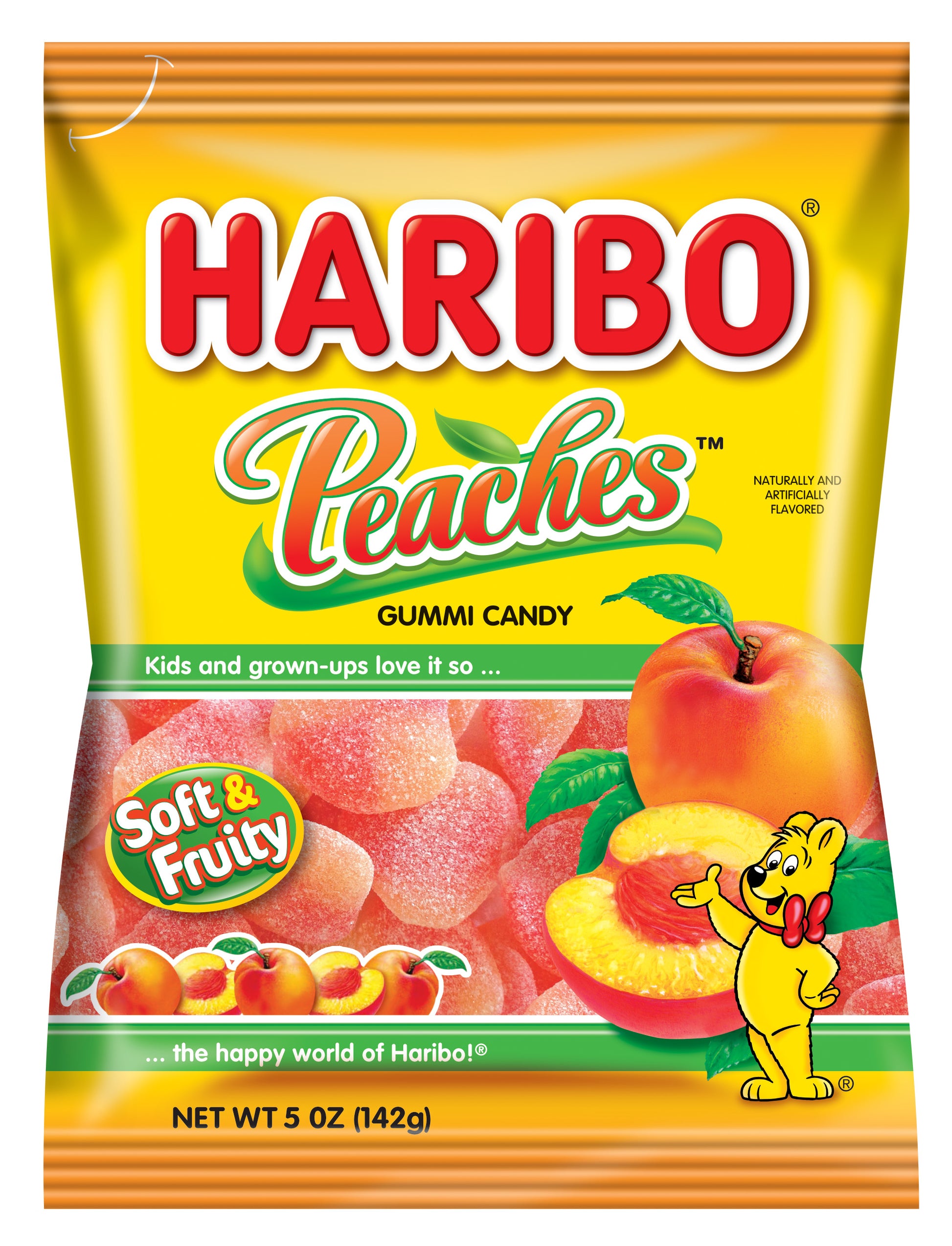 (S1-01) Brazil - Haribo Peaches 142g (5 oz ) x 12 units
