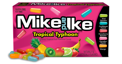 (S1-04) Box - Us - Theater Box Mike & Ike Tropical Typhoon 4.25 oz (120g) x12 units - SugarMarket.ca