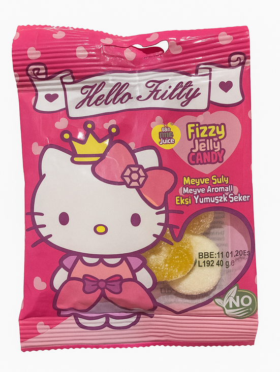 (S9-02) TURKEY - HELLO KITTY - SOUR JELLY RING 40g x 24 units
